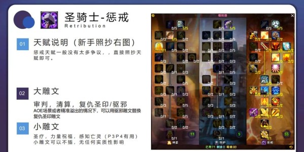 巫妖王之怒版本惩戒骑天赋雕文搭配指南