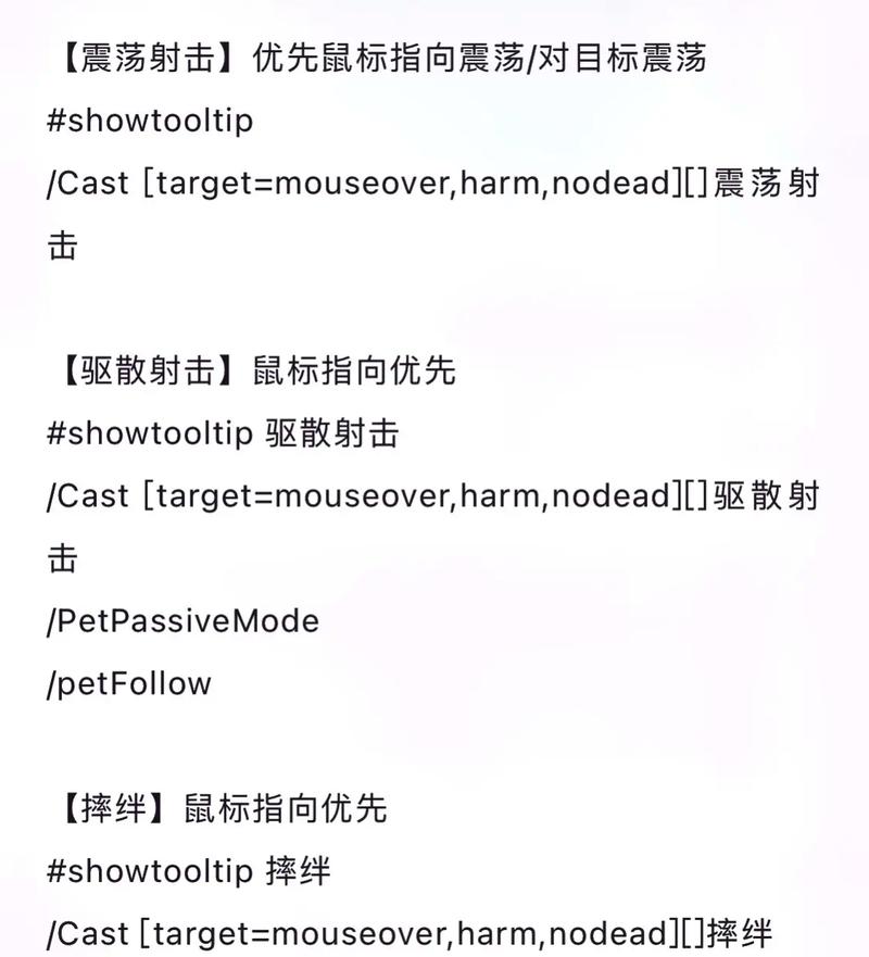 魔兽世界怀旧服猎人宏命令全解析