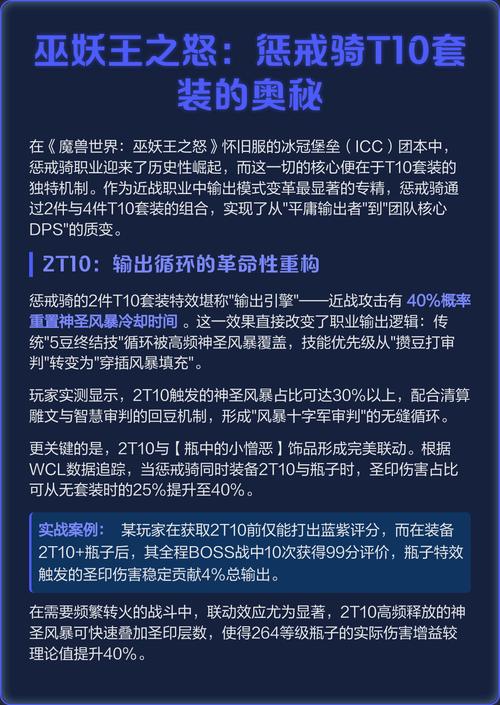 巫妖王之怒版本，惩戒骑士的顶级装备指南