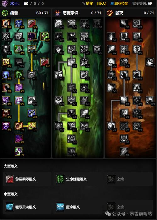 怀旧服60级术士练级天赋指南